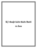 Kỹ thuật kích thích Bưởi ra hoa