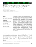 Báo cáo khoa học: Dynamic interactions of proteins in complex networks: identifying the complete set of interacting E2s for functional investigation of E3-dependent protein ubiquitination