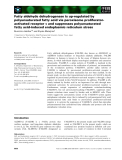 Báo cáo khoa học: Fatty aldehyde dehydrogenase is up-regulated by polyunsaturated fatty acid via peroxisome proliferatoractivated receptor a and suppresses polyunsaturated fatty acid-induced endoplasmic reticulum stress