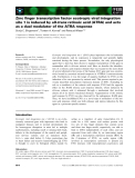 Báo cáo khoa học: Zinc ﬁnger transcription factor ecotropic viral integration site 1 is induced by all-trans retinoic acid (ATRA) and acts as a dual modulator of the ATRA response