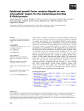 Báo cáo khoa học: Epidermal growth factor receptor ligands as new extracellular targets for the metastasis-promoting S100A4 protein