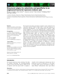 Báo cáo khoa học: Structural origins for selectivity and speciﬁcity in an engineered bacterial repressor–inducer pair