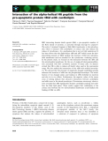 Báo cáo khoa học: Interaction of the alpha-helical H6 peptide from the pro-apoptotic protein tBid with cardiolipin