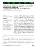 Báo cáo khoa học: Suppression of nuclear factor-jB activity in macrophages by chylomicron remnants: modulation by the fatty acid composition of the particles