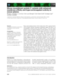 Báo cáo khoa học: Mouse recombinant protein C variants with enhanced membrane afﬁnity and hyper-anticoagulant activity in mouse plasma