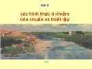 Đất 8 - các hình thức ô nhiễm tiêu chuẩn và thiết lập