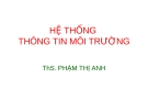 Bài giảng Hệ thống thông tin môi trường