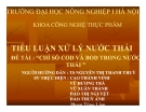 Tiểu luận: CHỈ SỐ COD VÀ BOD TRONG NƯỚC THẢI