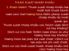 Thuế xuất nhập khẩu và khái niệm