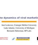 The Dynamics of Viral Marketing ∗