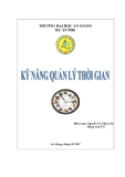 Tìm hiểu về Kỹ năng quản lý thời gian