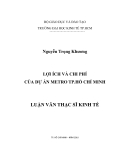 Luận văn:Lợi ích và chi phí của dự án Metro TP.Hồ Chí Minh