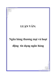 LUẬN VĂN:  Ngân hàng thương mại và hoạt động tín dụng ngân hàng