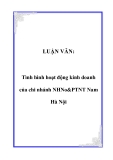 LUẬN VĂN:  Tình hình hoạt động kinh doanh của chi nhánh NHNo&PTNT Nam Hà Nội