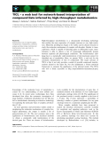 Báo cáo khoa học: TICL – a web tool for network-based interpretation of compound lists inferred by high-throughput metabolomics