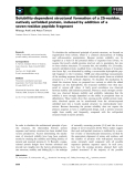 Báo cáo khoa học: Solubility-dependent structural formation of a 25-residue, natively unfolded protein, induced by addition of a seven-residue peptide fragment