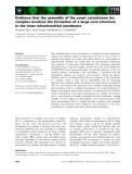 Báo cáo khoa học: Evidence that the assembly of the yeast cytochrome bc1 complex involves the formation of a large core structure in the inner mitochondrial membrane