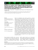 Báo cáo khoa học: Inhibitor of nuclear factor-kappaB alpha derepresses hypoxia-inducible factor-1 during moderate hypoxia by sequestering factor inhibiting hypoxia-inducible factor from hypoxia-inducible factor 1a