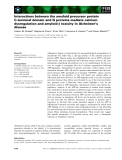 Báo cáo khoa học: Interactions between the amyloid precursor protein C-terminal domain and G proteins mediate calcium dysregulation and amyloid b toxicity in Alzheimer’s disease