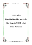 LUẬN VĂN:  Các giải pháp nhằm phát triển bền vững của NHĐT - phát triển - Việt Nam