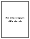 Biện pháp phòng ngừa nhiễm nấm chân