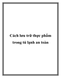 Cách lưu trữ thực phẩm trong tủ lạnh an toàn