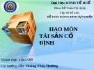 HAO MÒN TÀI SẢN CỐ ĐỊNH