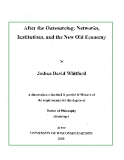 Research " After the Outsourcing: Networks, Institutions, and the New Old Economy  "