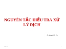 NGUYÊN TẮC ĐIỀU TRA XỬ LÝ DỊCH