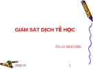 Bài giảng: GIÁM SÁT DỊCH TỄ HỌC