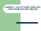 CHƯƠNG I - CÁC KỸ THUẬT CHÍNH CỦA 