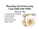 Ứng dụng của Protein trong Công Nghệ Thực Phẩm