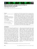 Báo cáo khoa học: Sin3 is involved in cell size control at Start in Saccharomyces cerevisiae Octavian Stephan and Christian Koch