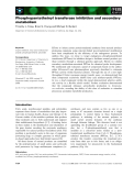 Báo cáo khoa học: Phosphopantetheinyl transferase inhibition and secondary metabolism