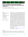 Báo cáo khoa học: Deletion of Phe508 in the ﬁrst nucleotide-binding domain of the cystic ﬁbrosis transmembrane conductance regulator increases its afﬁnity for the heat shock cognate 70 chaperone