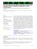 Báo cáo khoa học: The transcription factor ZBP-89 suppresses p16 expression through a histone modiﬁcation mechanism to affect cell senescence