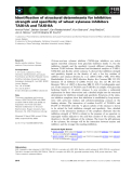 Báo cáo khoa học: Identiﬁcation of structural determinants for inhibition strength and speciﬁcity of wheat xylanase inhibitors TAXI-IA and TAXI-IIA