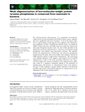 Báo cáo khoa học: Weak oligomerization of low-molecular-weight protein tyrosine phosphatase is conserved from mammals to bacteria