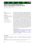 Báo cáo khoa học: High molecular weight kininogen binds to laminin – characterization and kinetic analysis