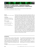 Báo cáo khoa học: Dissection of LolB function – lipoprotein binding, membrane targeting and incorporation of lipoproteins into lipid bilayers