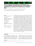 Báo cáo khoa học: Two overlapping antiparallel genes encoding the iron regulator DmdR1 and the Adm proteins control sidephore and antibiotic biosynthesis in Streptomyces coelicolor A3(2)