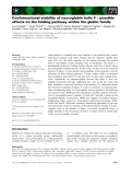 Báo cáo khoa học: Conformational stability of neuroglobin helix F – possible effects on the folding pathway within the globin family