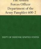 The Armed Forces Officer Department of the Army Pamphlet 600-2