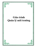 Giáo trình học về Quản lý môi trường