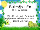 Đề thảo luận:Dư luận xã hội về tai biến sản khoa năm 2012 ở Việt Nam