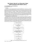 Báo cáo khoa học " MÔ PHỎNG TIẾN ĐỘ THI CÔNGCÔNG TRÌNH BẰNG PHƯƠNG PHÁP MONTE CARLO "
