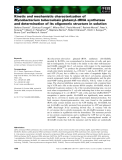 Báo cáo khoa học: Kinetic and mechanistic characterization of Mycobacterium tuberculosis glutamyl–tRNA synthetase and determination of its oligomeric structure in solution