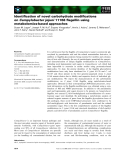 Báo cáo khoa học: Identiﬁcation of novel carbohydrate modiﬁcations on Campylobacter jejuni 11168 ﬂagellin using metabolomics-based approaches