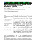 Báo cáo khoa học: A novel inhibitor of indole-3-glycerol phosphate synthase with activity against multidrug-resistant Mycobacterium tuberculosis