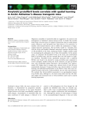 Báo cáo khoa học: Amyloid-b protoﬁbril levels correlate with spatial learning in Arctic Alzheimer’s disease transgenic mice